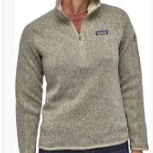 Patagonia Womens Better Sweater (Tan/Grey/White fabric)
